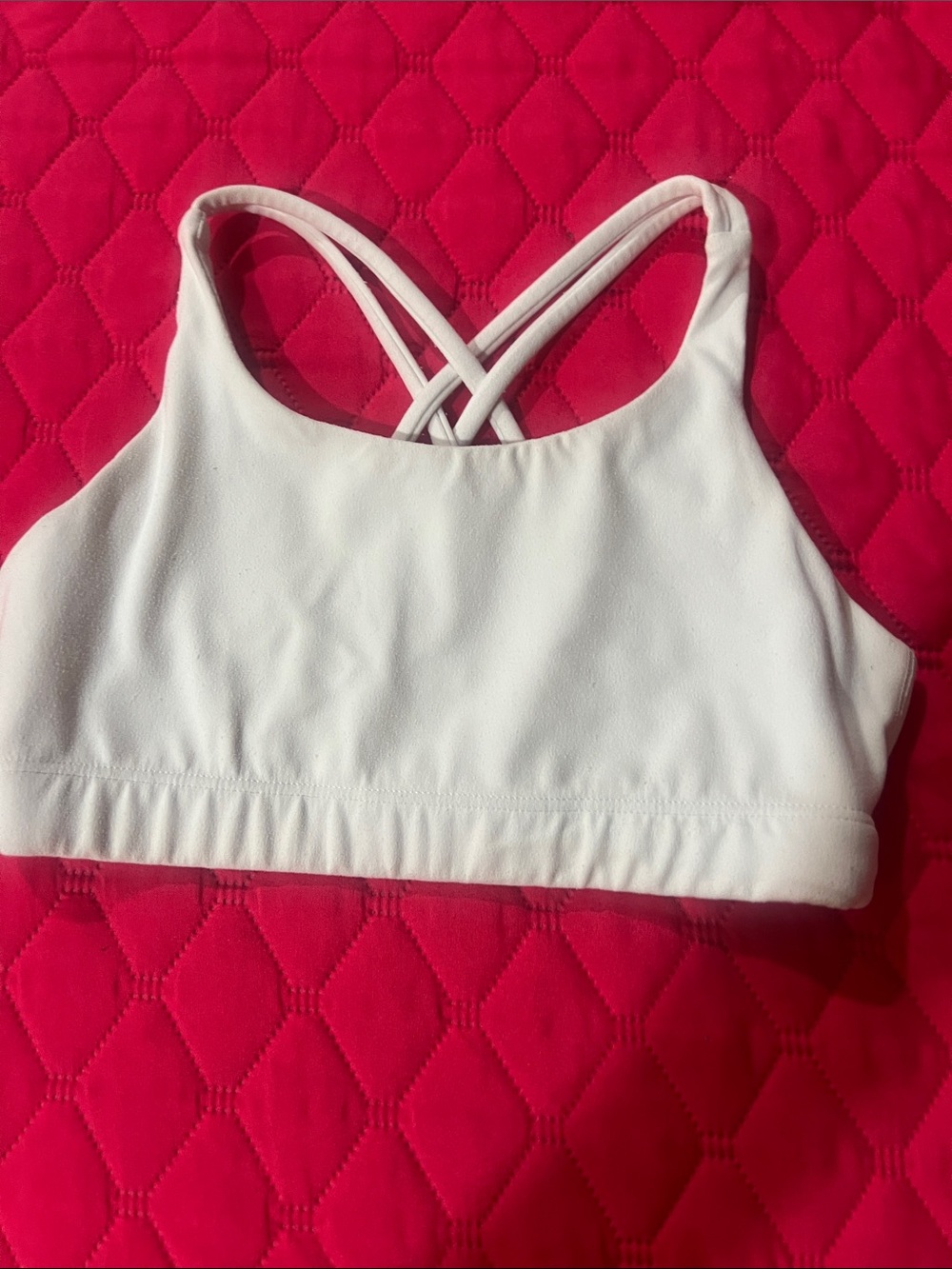 Athleta White Crossback Sports Bralette